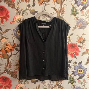J. Crew Black Short Sleeve Blouse